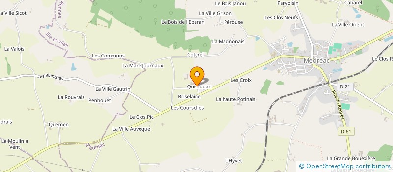 localisation de l'entreprise GAEC DE KER HUGAN  MEDREAC