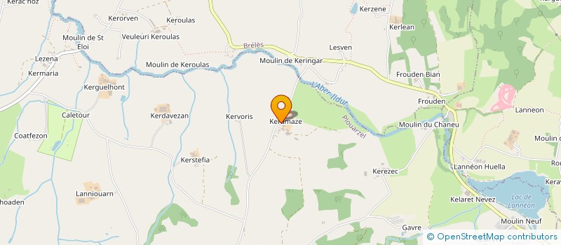 localisation de l'entreprise GAEC DE KERAMAZE à PLOUARZEL