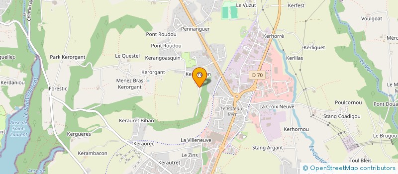 localisation de l'entreprise GAEC DE KERAMPLEN à CONCARNEAU