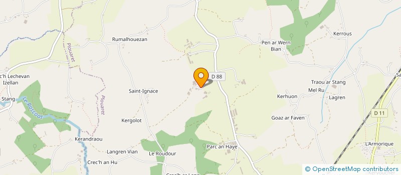 localisation de l'entreprise GAEC DE KERANQUERE à PLOUARET
