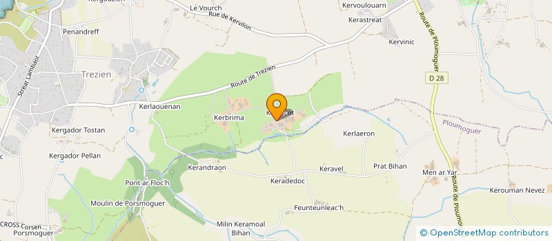 localisation de l'entreprise GAEC DE KERASCOT  PLOUARZEL