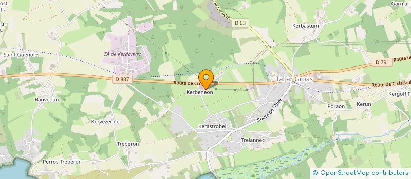localisation de l'entreprise GAEC DE KERBENEON  CROZON