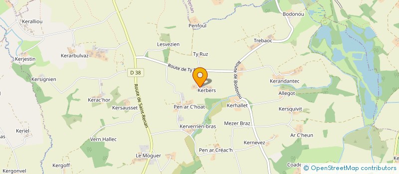 localisation de l'entreprise GAEC DE KERBERS  PLOUZANE