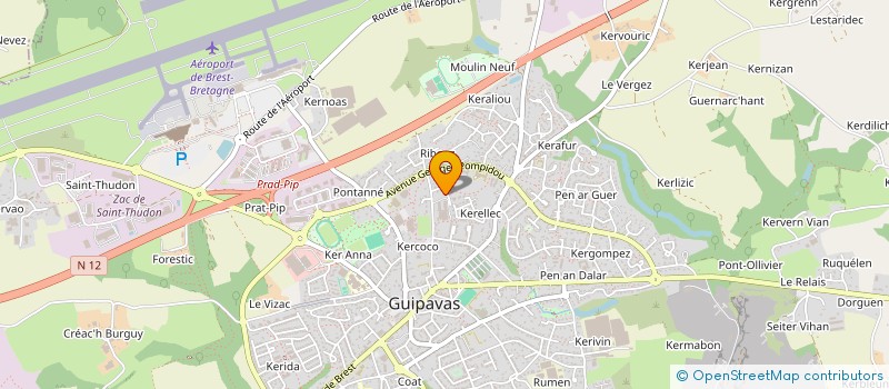 localisation de l'entreprise GAEC DE KERBLEUNIOU à GUIPAVAS