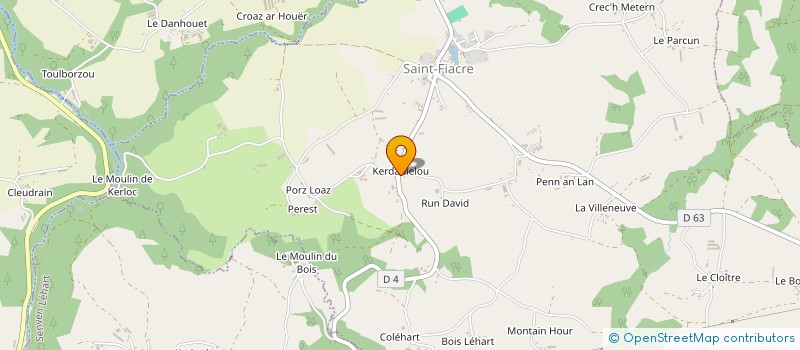 localisation de l'entreprise GAEC DE KERDANIELOU à SAINT-FIACRE