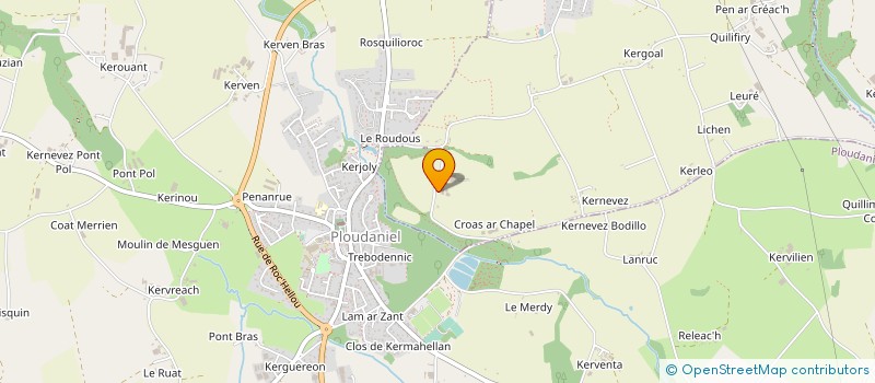 localisation de l'entreprise GAEC DE KERDEC à TREGARANTEC