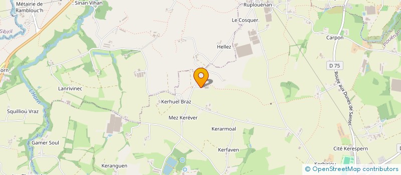 localisation de l'entreprise GAEC DE KERDREBEZ  PLOUENAN