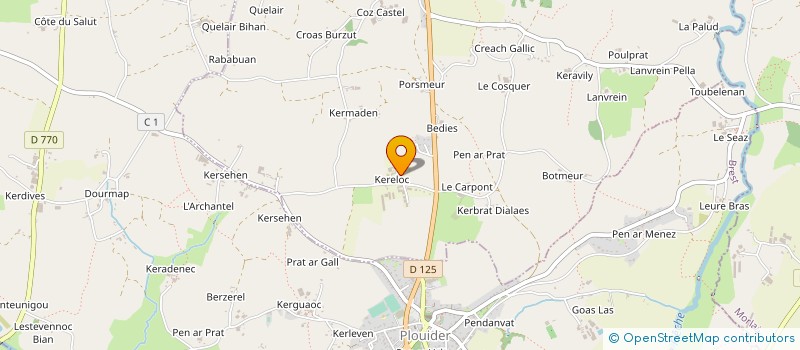 localisation de l'entreprise GAEC DE KERELOC à GOULVEN