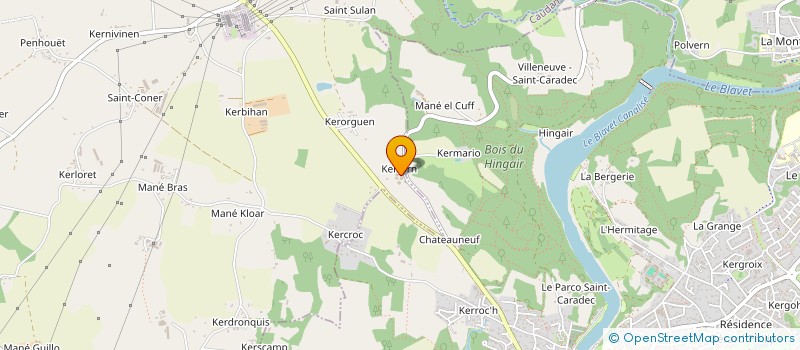 localisation de l'entreprise GAEC DE KERFORN à CAUDAN