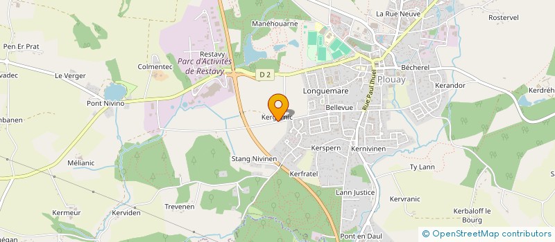 localisation de l'entreprise GAEC DE KERGARNIC à PLOUAY