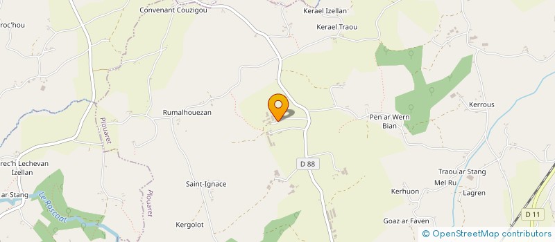 localisation de l'entreprise GAEC DE KERGISTALEN VRAS à PLOUARET