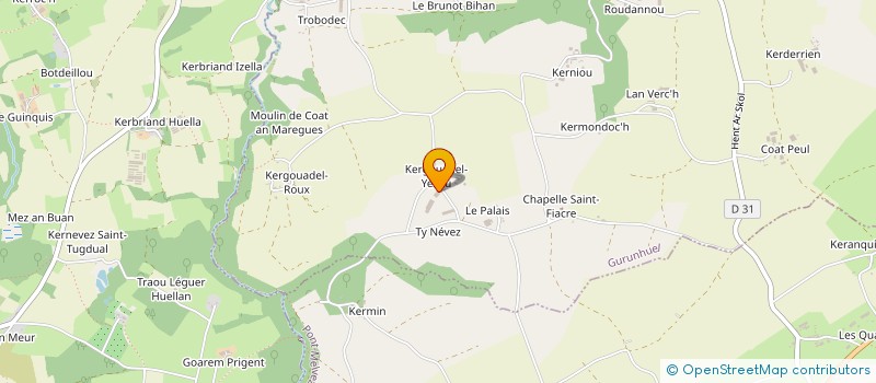 localisation de l'entreprise GAEC DE KERGOADEL à GURUNHUEL