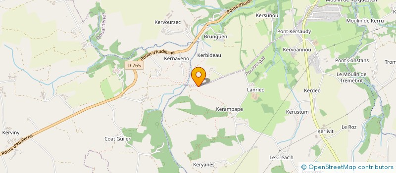 localisation de l'entreprise GAEC DE KERGONNEC  POULDERGAT