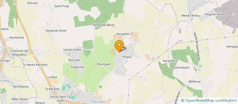 localisation de l'entreprise GAEC DE KERGREDO à PLEUVEN
