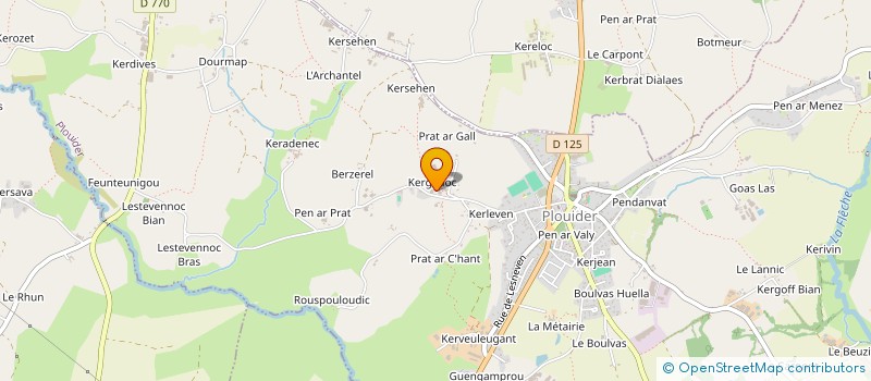 localisation de l'entreprise GAEC DE KERGUAOC à PLOUIDER