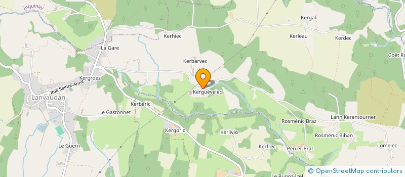 localisation de l'entreprise GAEC DE KERGUEVELLEC à LANVAUDAN