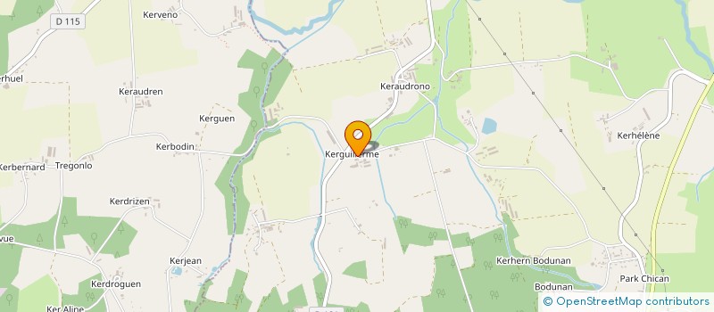 localisation de l'entreprise GAEC DE KERGUILLERME à SAINT-JEAN-BREVELAY