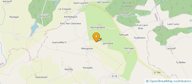 localisation de l'entreprise GAEC DE KERHALVE à SEGLIEN