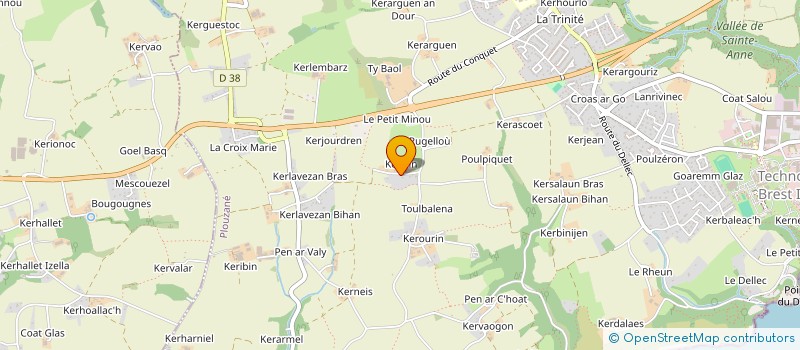 localisation de l'entreprise GAEC DE KERIVIN à PLOUZANE