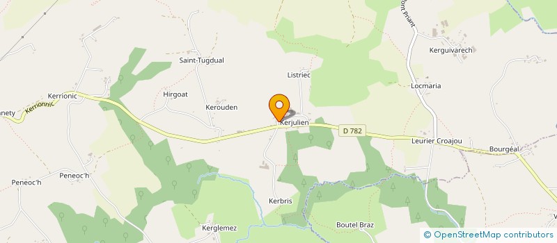 localisation de l'entreprise GAEC DE KERJULIEN BRAZ à GUISCRIFF