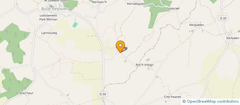 localisation de l'entreprise GAEC DE KERJULOU à BULAT-PESTIVIEN