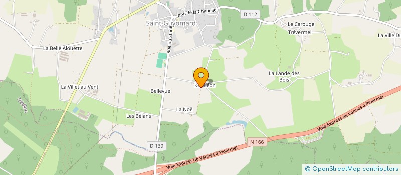 localisation de l'entreprise GAEC DE KERLEON à SAINT-GUYOMARD