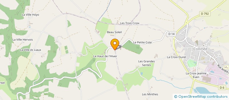 localisation de l'entreprise GAEC DE KERLUSEN à LE MENE