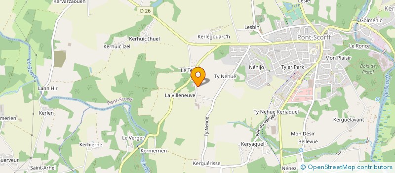 localisation de l'entreprise GAEC DE KERMORVAN  PONT-SCORFF