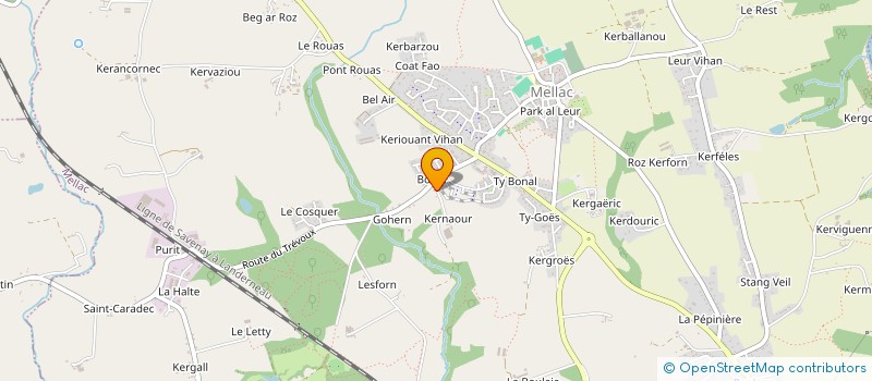 localisation de l'entreprise GAEC DE KERNAOUR à MELLAC