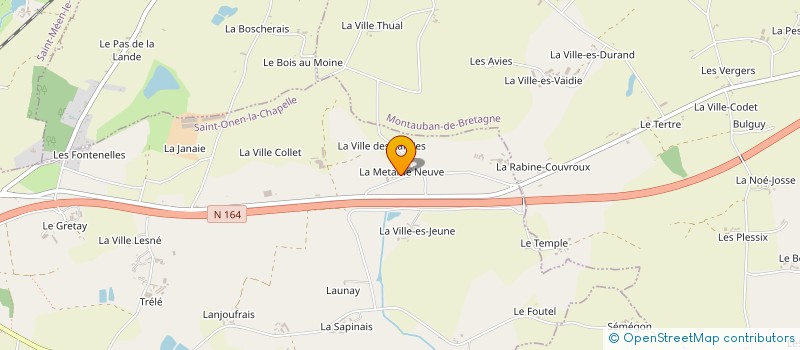 localisation de l'entreprise GAEC DE KERNEVEZ à SAINT-ONEN-LA-CHAPELLE