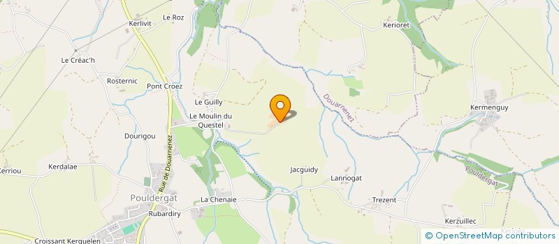 localisation de l'entreprise GAEC DE KERNEVEZ QUESTEL à POULDERGAT