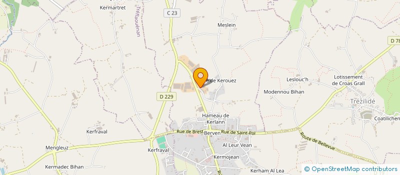 localisation de l'entreprise GAEC DE KEROUES à PLOUZEVEDE