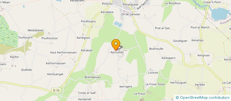 localisation de l'entreprise GAEC DE KEROULIDIC  GUISSENY