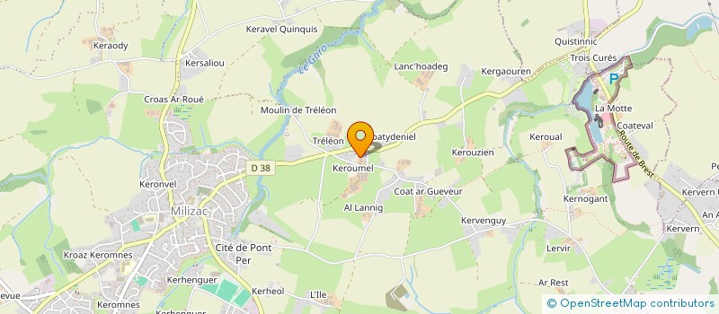 localisation de l'entreprise GAEC DE KEROUMEL à MILIZAC-GUIPRONVEL