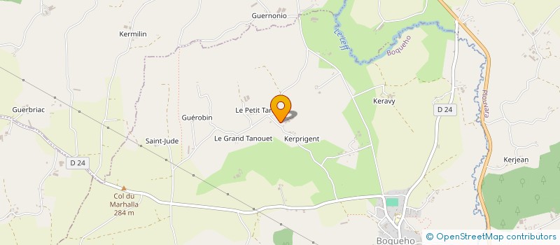localisation de l'entreprise GAEC DE KERPRIGENT à BOQUEHO