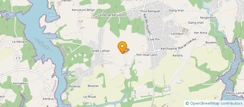 localisation de l'entreprise GAEC DE KERSEGALOU à RIEC-SUR-BELON