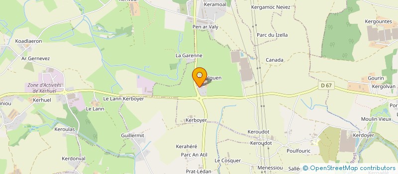 localisation de l'entreprise GAEC DE KERVALGUEN à BREST