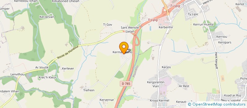 localisation de l'entreprise GAEC DE KERVATRET à PLOMELIN