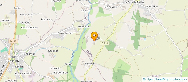 localisation de l'entreprise GAEC DE KERVELTOC à TREFLEZ