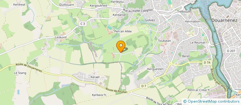 localisation de l'entreprise GAEC DE KERVROAC H à DOUARNENEZ