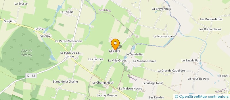 localisation de l'entreprise GAEC DE L'ALLIANCE à LA BOUEXIERE