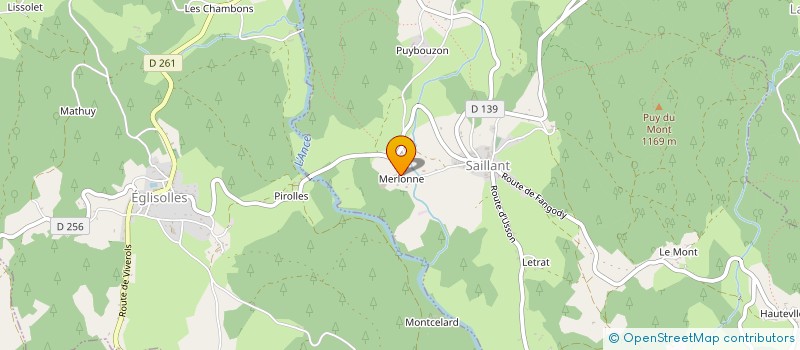 localisation de l'entreprise GAEC DE L ANCE à SAILLANT
