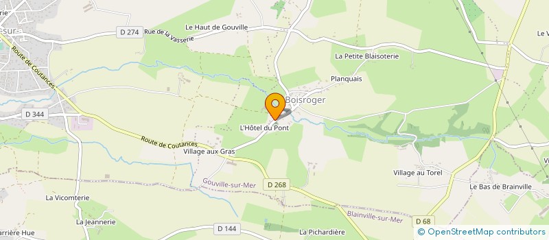 localisation de l'entreprise GAEC DE L'ANERAY à GOUVILLE-SUR-MER