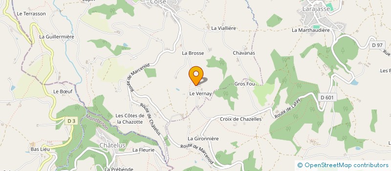localisation de l'entreprise GAEC DE L'ART VERT à COISE