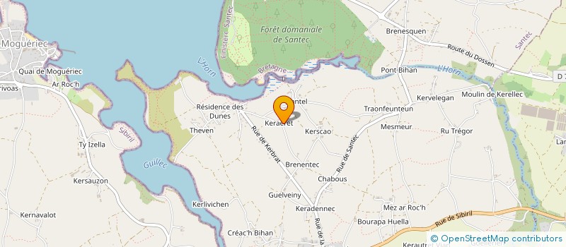 localisation de l'entreprise GAEC DE L'ARVOR à PLOUGOULM