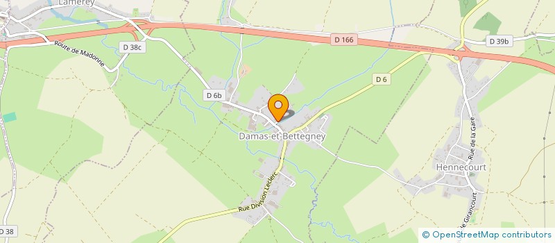 localisation de l'entreprise GAEC DE L'ATRE à DAMAS-ET-BETTEGNEY