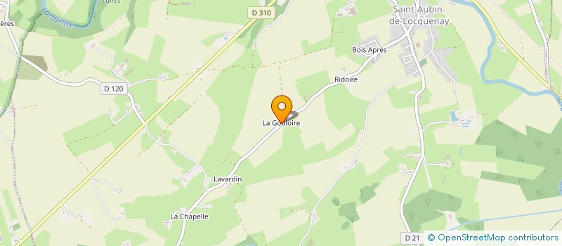 localisation de l'entreprise GAEC DE L AUBEPINE à SAINT AUBIN DE LOCQUENAY