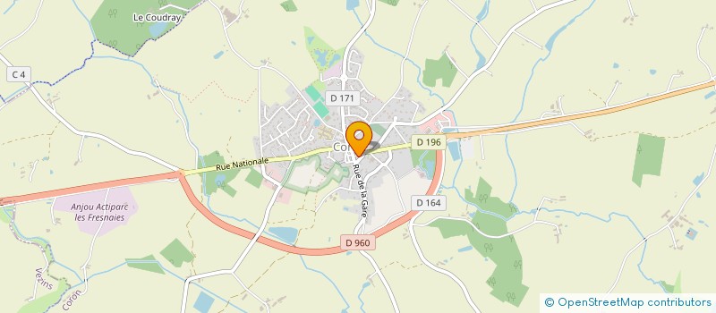 localisation de l'entreprise GAEC DE L'AUBIER à CORON