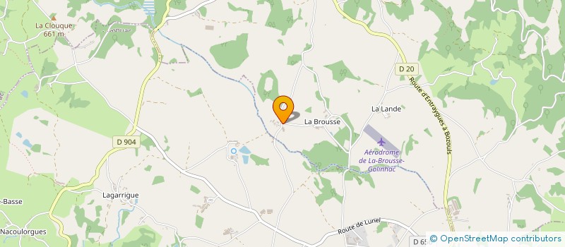 localisation de l'entreprise GAEC DE L'AUBIERA  GOLINHAC