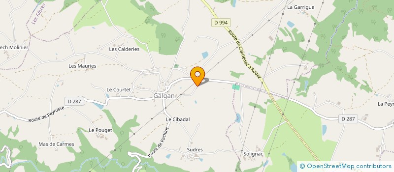 localisation de l'entreprise GAEC DE L AUDIERNE à PEYRUSSE-LE-ROC